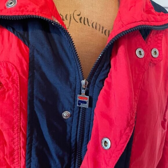 FILA | red & navy vintage snow jacket US SIZE 38 - Picture 9 of 16
